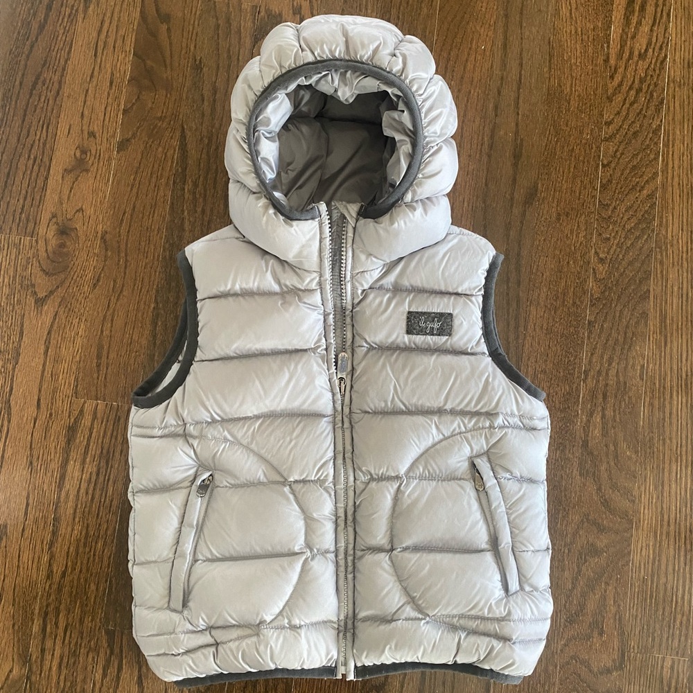 Il Gufo Silver Puffer Vest for Kids